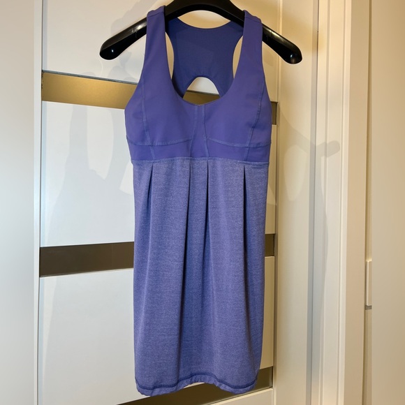 Lululemon Keyhole Racerback Sculpted Tank Top Drawstring Toggle Periwinkle Sz 6 - Picture 3 of 13